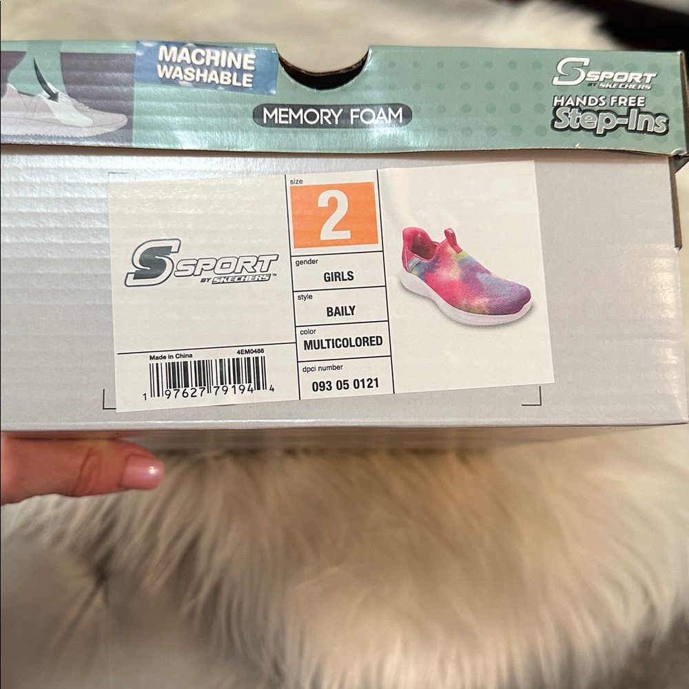 Skechers Girl’s Pink Step In Slip-On Sneakers Sz 2 NEW! - Picture 4 of 4